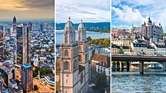 Francfort, Allemagne, Zurich, Suisse et Stockholm, Suède