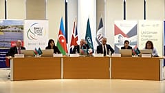Ein Rundtischgespräch auf der Baku Climate Action Week in der Hauptstadt Aserbaidschans am 3. Oktober 2024.