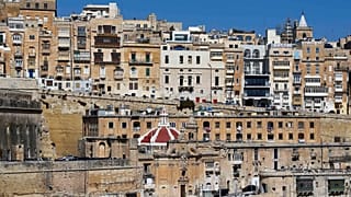 El antiguo puerto de La Valeta, Malta