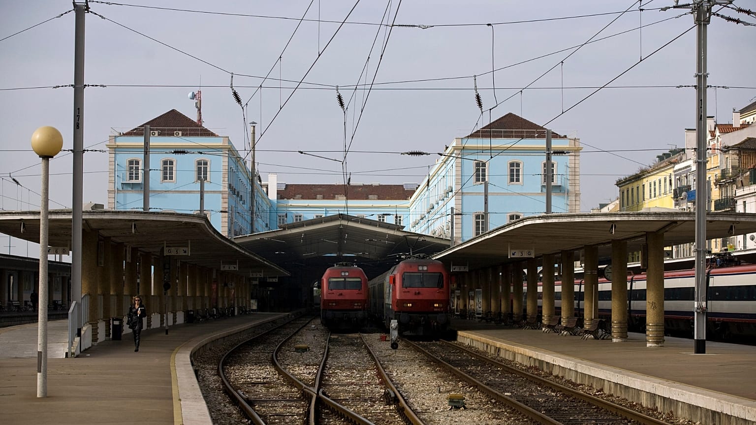 Estación de tren de Santa Apolonia en Lisboa.