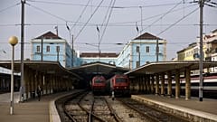 Estación de tren de Santa Apolonia en Lisboa.