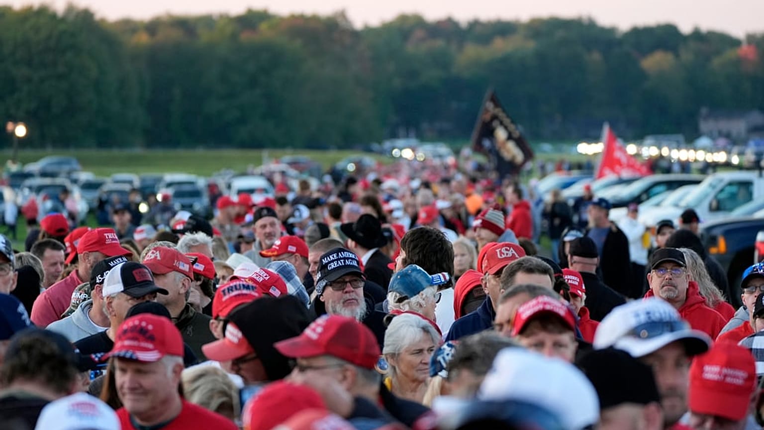Republikánus szimpatizánsok Donald Trump egyik kampányeseményén