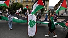 مظاهرة في أثينا، اليونان، ضد الحرب الإسرائيلية على غزة ولبنان، السبت، 5 أكتوبر، 2024.