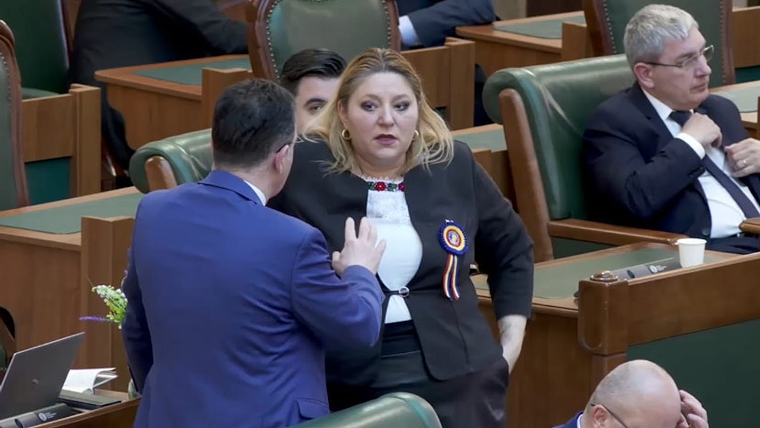 Diana Șoșoacă a bukaresti parlamentben
