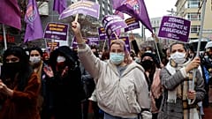 Mujeres en una protesta.