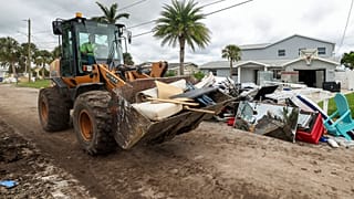 Destrozos del huracán Milton. 