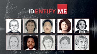Material de la campaña Identifícame con imágenes de algunas de las víctimas.