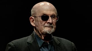 Salman Rushdie poses for a portrait to promote his book "Knife: Meditations After an Attempted Murder", at the Deutsches Theater in Berlin, Germany, May 16, 2024