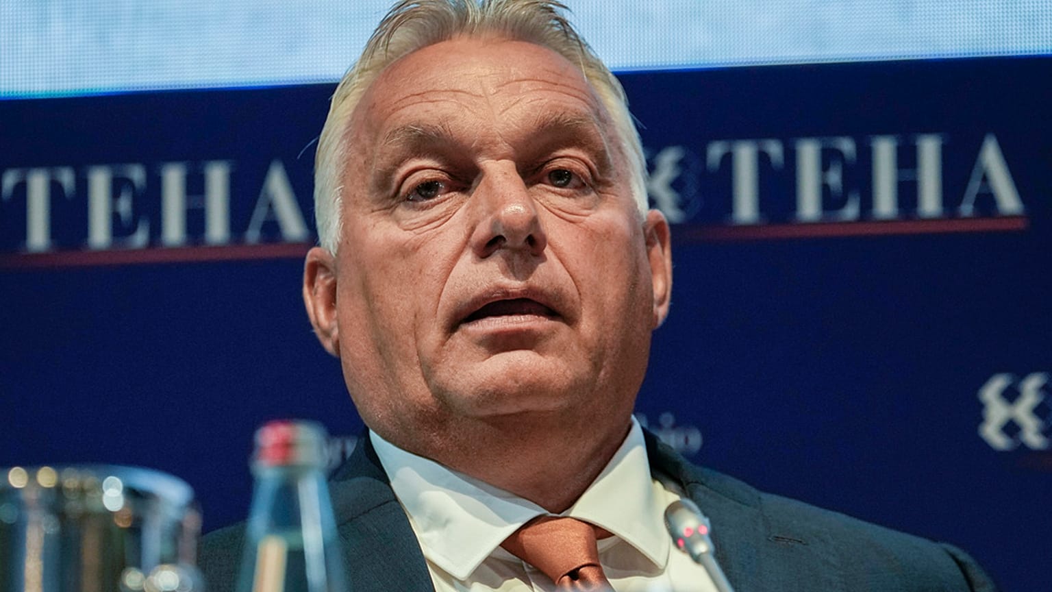 Hungarian Prime Minister Viktor Orban delivers his speech as he attends The European House Ambrosetti (TEHA) economic forum in Cernobbio, Como Lake, Italy, Sept. 6, 2024