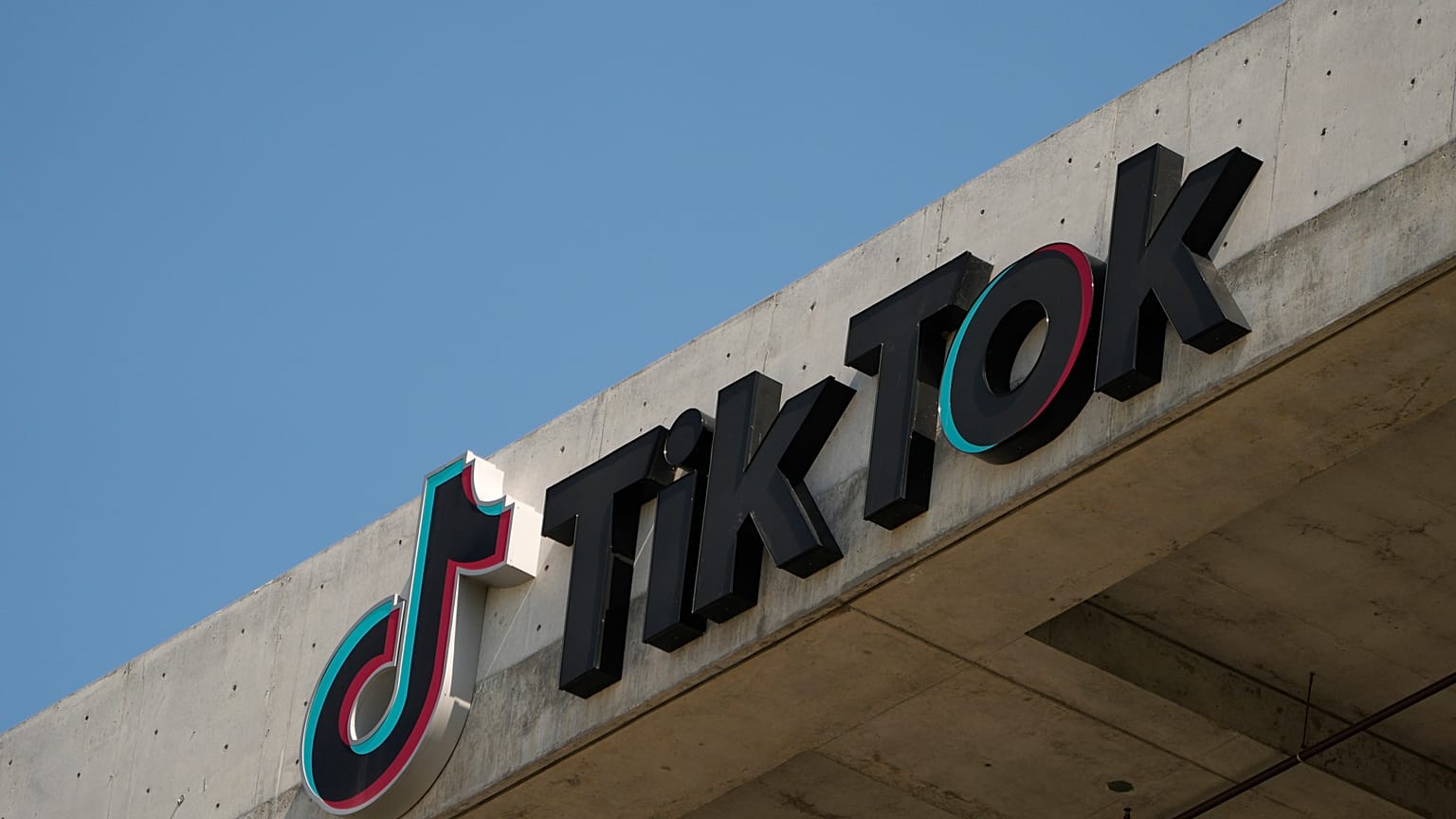 FILE - The TikTok logo is seen on their building in Culver City, Calif., March 11, 2024. 