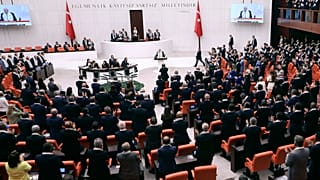 Filistin Devlet Başkanı Mahmud Abbas, Türkiye Büyük Millet Meclisi (TBMM) kürsüsünde, 15 Ağustos 2024