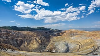 An aerial view of Rio Tinto's Kennecott copper mine in Utah, United States
