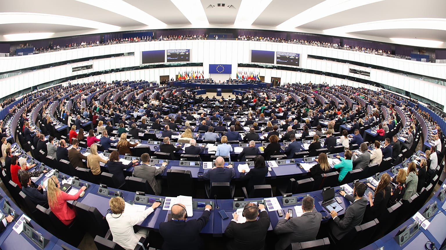 L'hémicycle du Parlement européen à Strasbourg