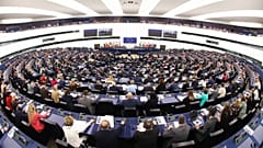 Το ημικύκλιο του Ευρωπαϊκού Κοινοβουλίου στο Στρασβούργο.
