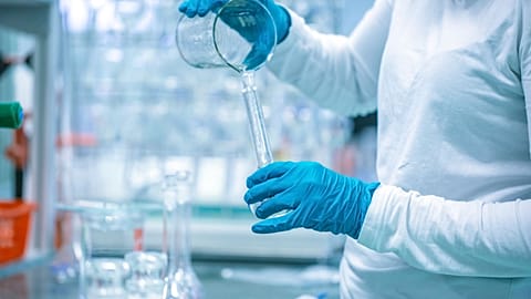 The production of medicines in a pharmaceutical company 