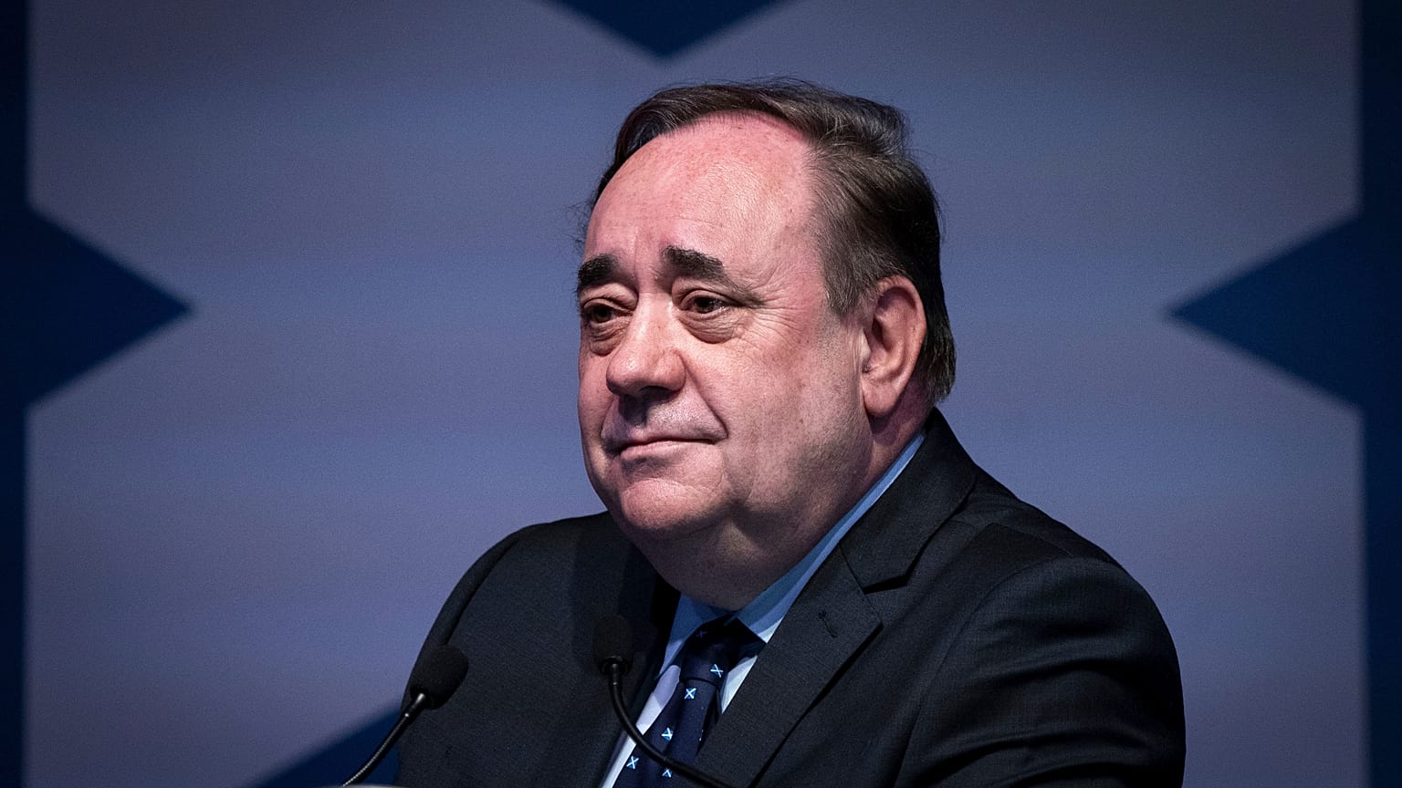Alex Salmond, former Scotland first minister, attends an Alba party meeting in Dundee, 19 April, 2022
