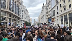 Manifestación por el precio del alquiler en Madrid, Gran Vía - 13 de octubre de 2024