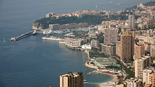 Vue aérienne de Monaco, le 17 juin 2011