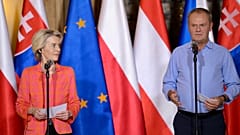 Ursula von der Leyen tem uma relação próxima com Donald Tusk, apesar das suas divergências em matéria de política de migração.