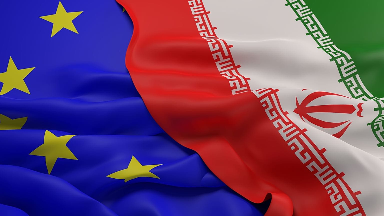 پرچم‌های اتحادیه اروپا و ایران