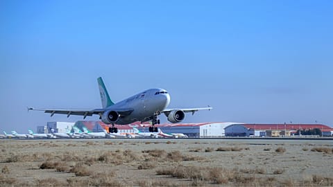 Archive: Photo of a Mahan Plane at Imam airport. 