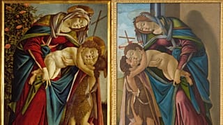 Botticelli'nin orijinali (solda) ve stüdyosundaki kopyası (sağda)