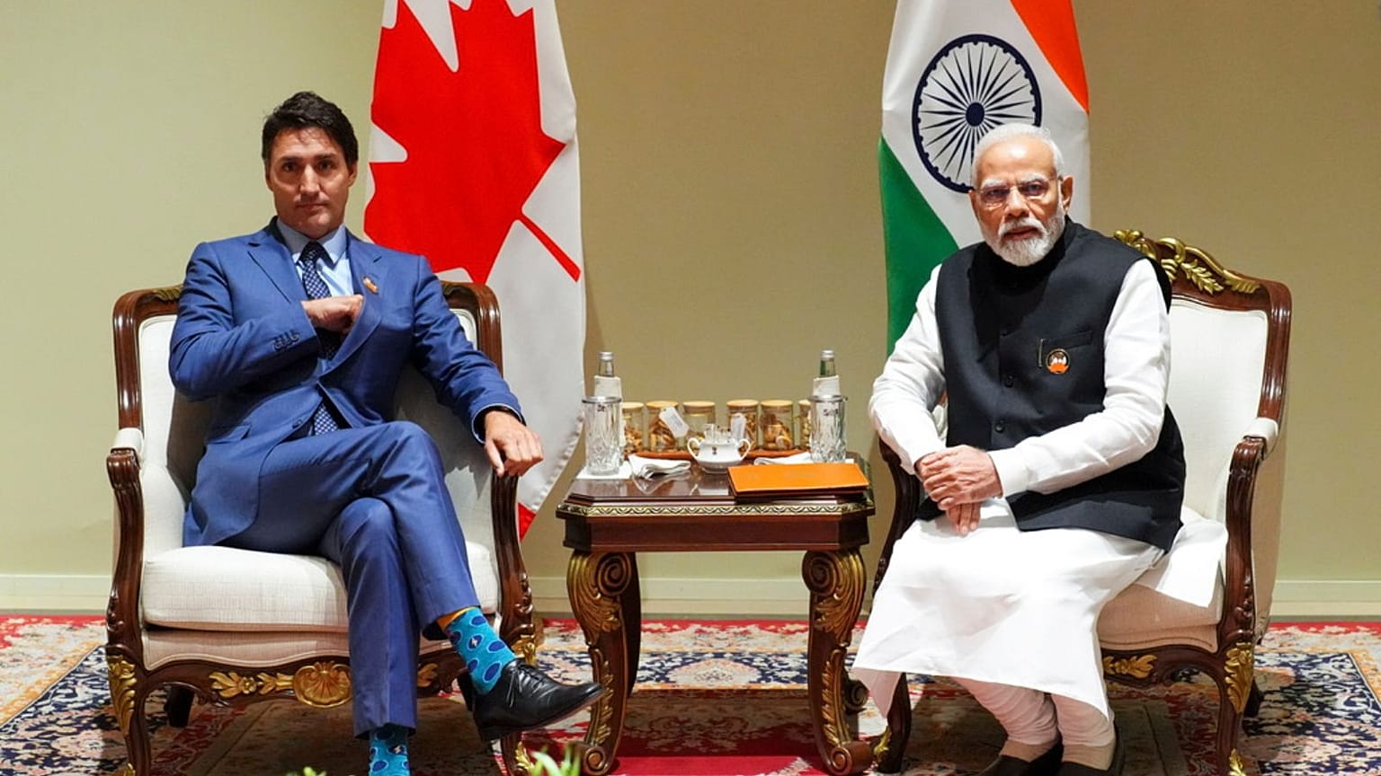 Prime Minister Justin Trudeau with Indian Prime Minister Narendra Modi