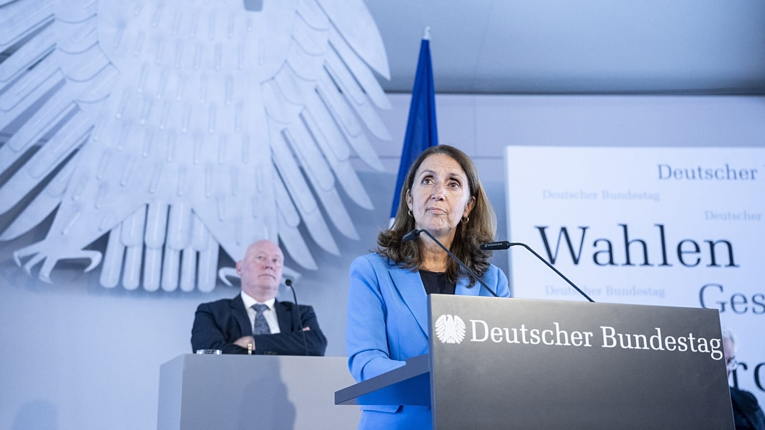 Aydan Özoğuz, a Bundestag alelnöke egy schwerini rendezvényen