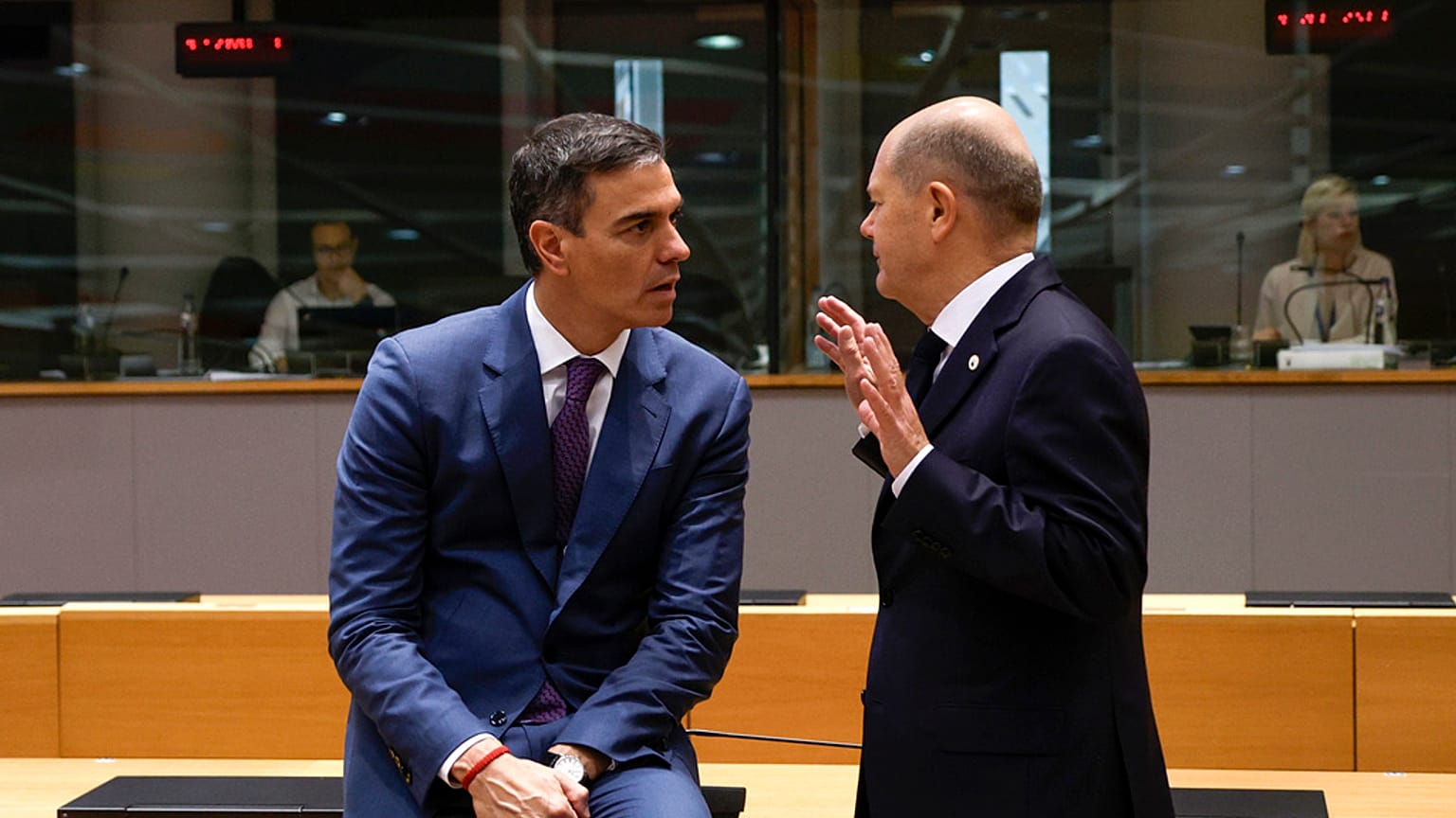 Pedro Sánchez y Olaf Scholz. 