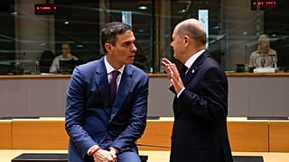 Pedro Sánchez y Olaf Scholz.