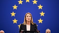 Die Präsidentin des Europäischen Parlaments Roberta Metsola in Straßburg.