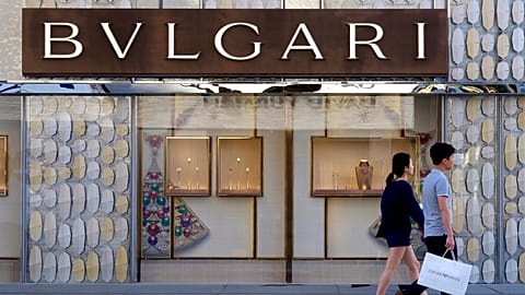 Luxury stores such as Bulgari gain when China's economy is doing well