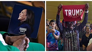 Трамп и Харрис борются за победу в колеблющихся штатах.