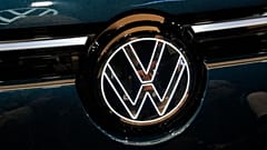 Volkswagen is photographed at the Paris Auto Show. 15 October 2024.