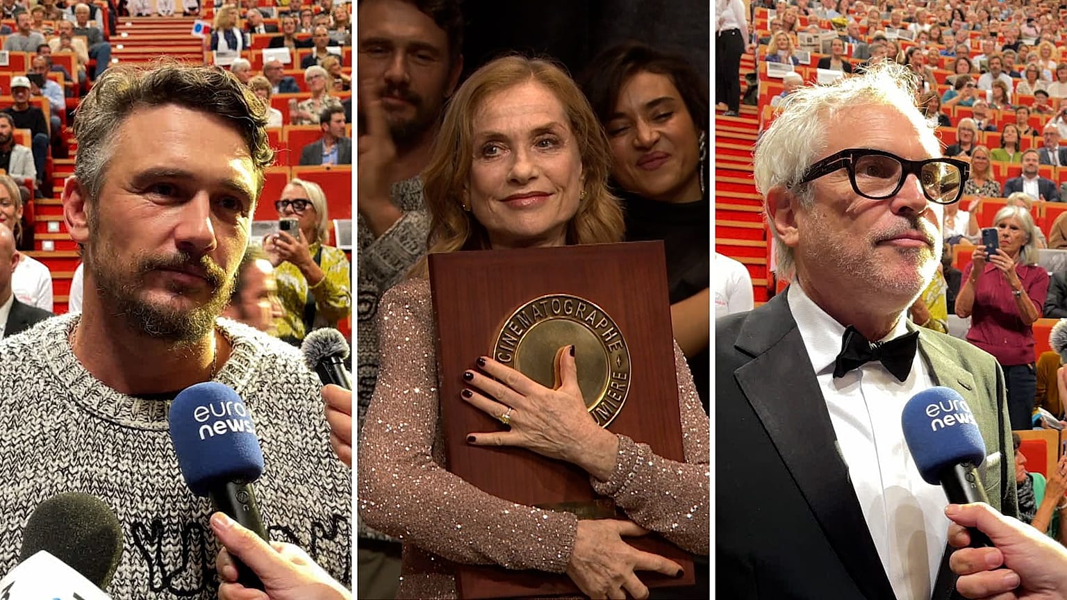 Isabelle Huppert honored with Prix Lumière at 15th anniversary celebration in Lyon