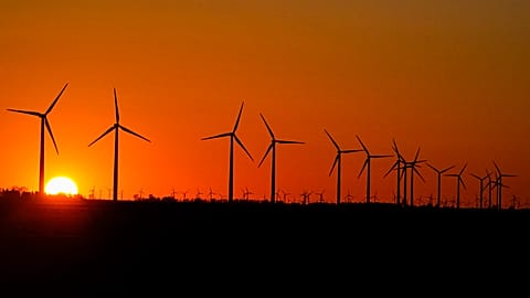 A wind farm in Prairie Township, Indiana works as Biden tries to improve green energy before the end of his presidential term