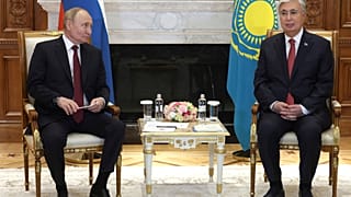 Путин и Токаев на саммите ШОС в Астане, июль 2024 года