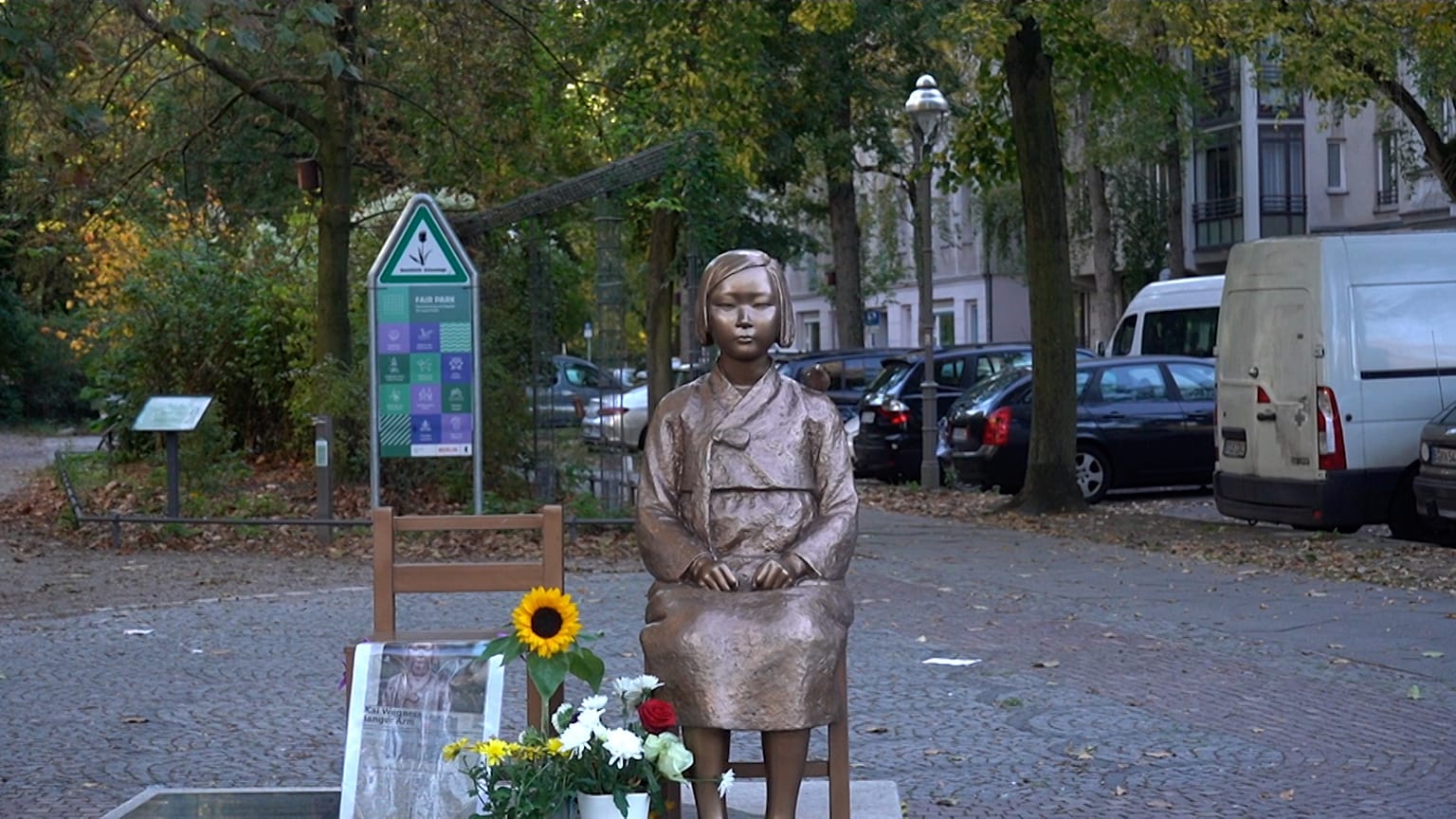 Die "Friedensstatue" in Berlin.