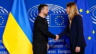 Roberta Metsola recibió a Volodymyr Zelenskyy la semana pasada.