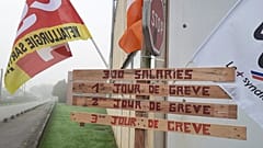 La fábrica de Valeo en el noroeste de Francia en medio de una huelga general, 21 de octubre de 2024.