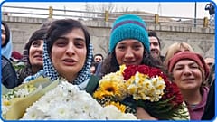 دی‌ماه سال گذشته / آزادی الهه محمدی و نیلوفر حامدی از زندان 