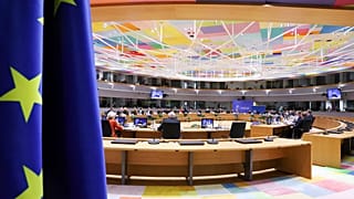 Leaders from the 27 EU countries, the European Commission and European Council meet for a summit in Brussels on October 17, 2024. 