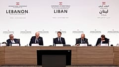 الرئيس الفرنسي إيمانويل ماكرون يحضر مؤتمراً دولياً من أجل لبنان في باريس