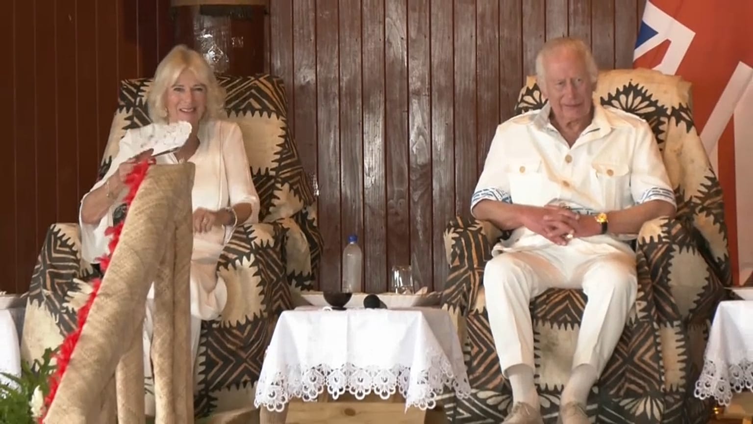 King Charles bei einer feierlichen Zeremonie in Samoa.