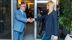 Roberta Metsola, EU Parliament President meets Wojciech Wiewiorwski, European Data Protection Supervisor