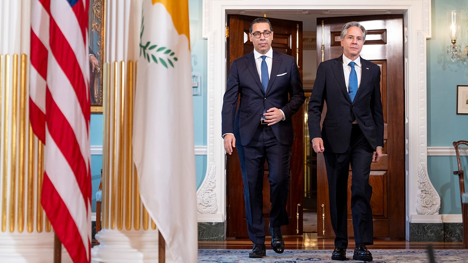 Οι υπουργοί Εξωτερικών Κύπρου και ΗΠΑ Κόμπος και Μπλίνκεν από συνάντηση τους τον Ιούνιο στην Ουάσιγκτον