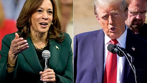 Democrat candidate Kamala Harris and Republican candidate Donald Trump.