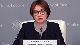 Rusya Merkez Bankası Başkanı Elvira Nabiullina bir basın brifingi düzenledi