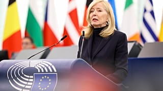 La Defensora del Pueblo Europeo, Emily O'Reilly, en el Parlamento Europeo en enero de 2024