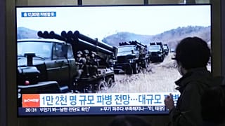 Észak-koreai csapatmozgások a dél-koreai híradóban